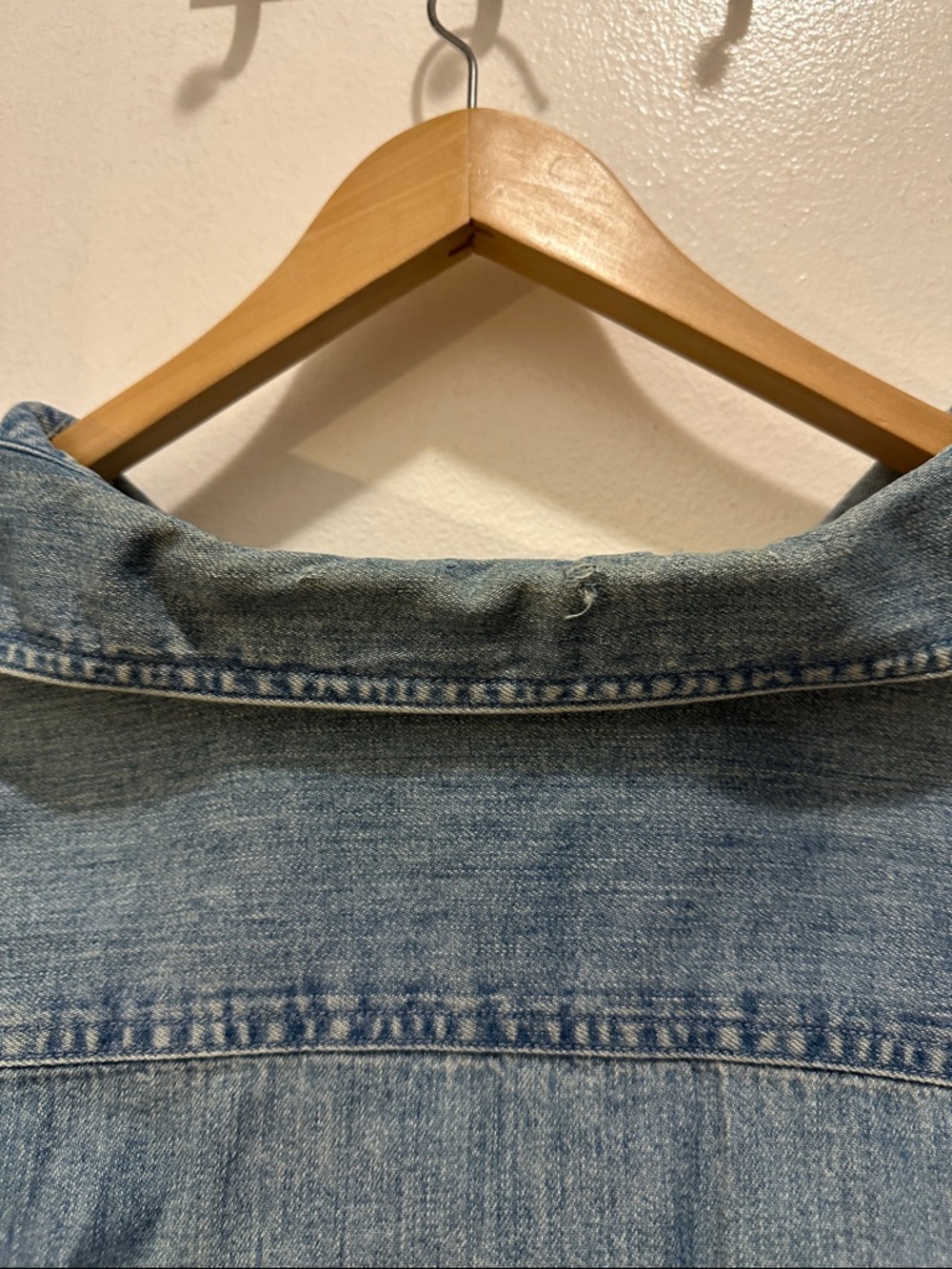 Warner Bros. Light Blue Denim Button-Down Shirt with Character Embroidery - Picture 5 of 5